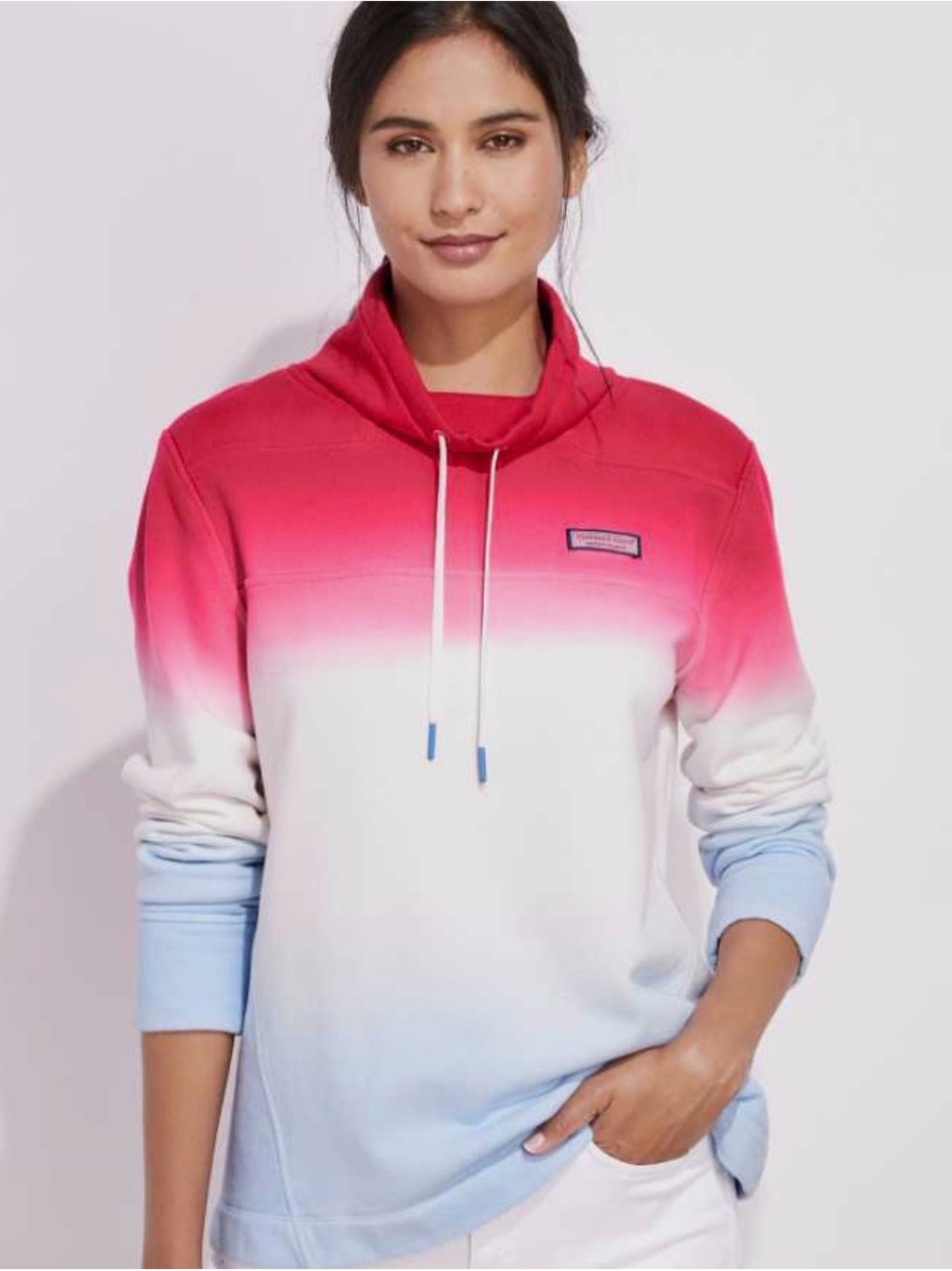 Vineyard Vines Americana dip-dye surf shep shirt pullover SZ S Sporty Outdoors - Picture 3 of 9